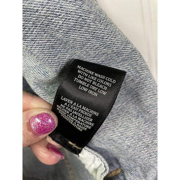 BlankNYC Women's Destructed Jean Jacket Size Medium Low Rider‎ - Picture 8 of 10